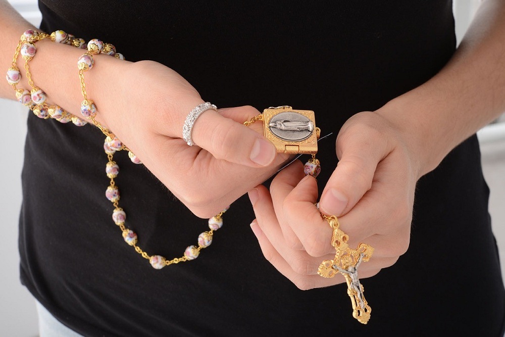 Nuestra Señora de Gracia - Rosario luminoso para mujer, rosario católico,  rosario católico, rosarios católicos para mujer, regalos católicos para