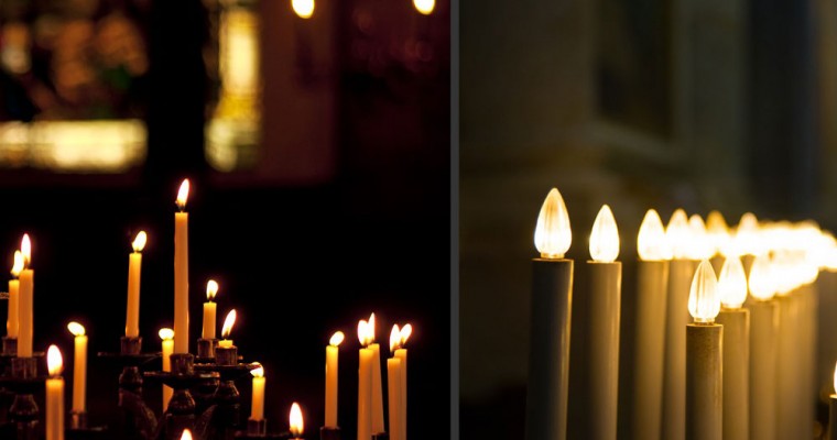 Velas eléctricas: cuando un culto pierde su sacralidad