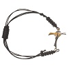 pulsera cuerda negra cruz amistad