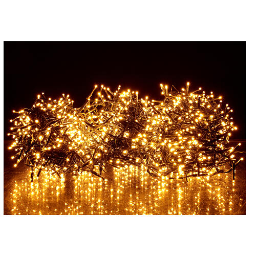 Cadena Luz Navidad 1800 led blanco calido ámbar