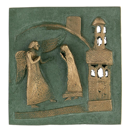 bajorelieve san zenon verona anunciacion bronce con gancho