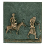 bajorelieve san zenon verona escape egipto bronce con gancho