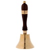 campana de altar laton dorado y mango de madera
