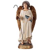 Arcángel Rafael estatua resina 29 cm pez bastón