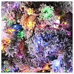 Árbol de Navidad verde flocado 240 cm Snowy Seneca 2300 led