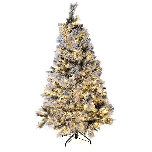 Árbol Navidad luces led pvc flocado Grober 150 cm Winter Woodland