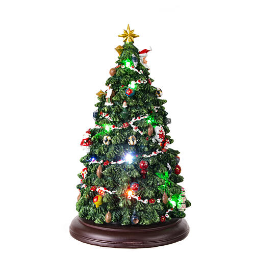 arbol de navidad 35x20x20 giratorio luces led melodia