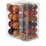 set decorativo 38 bolas rojas naranja y marron 60 mm arbol navidad ecosostenible